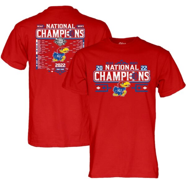 Kansas Champions 2022 NCAA National 2 Sided Shirt