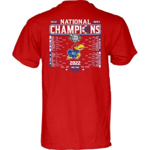 Kansas Champions 2022 NCAA National 2 Sided Shirt