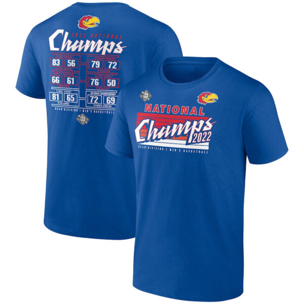 Kansas Jayhawks 2022 NCAA National Champions Double Sided T-Shirt