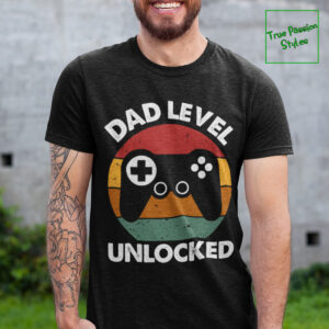 Funny New Dad Level Unlocked Shirt