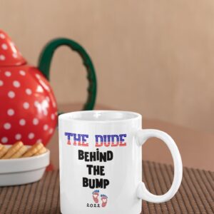 4th Of July Dude Behind The Bump 2022 Pregnancy Coffee Mug