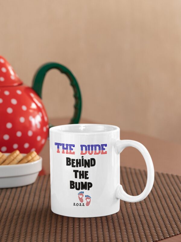 4th Of July Dude Behind The Bump 2022 Pregnancy Coffee Mug