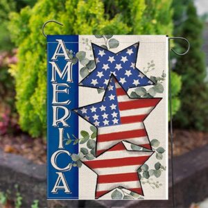 4th Of July Star Independence Day Patriotic Garden Flag