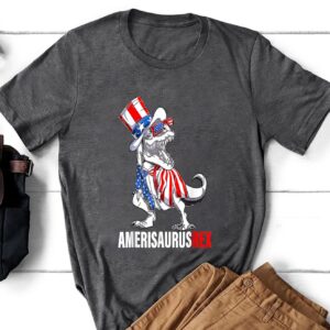 4th Of July T Rex Dinosaur Amerisaurus T-Shirt