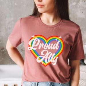 Ally Rainbow Heart LGBT Shirt