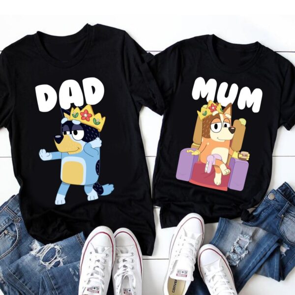 Bluey Dad Mum Shirts