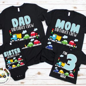 Cars Trucks Vehicles Birthday Family Shirt