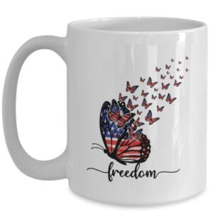 Freedom Butterfly American Flag Mug