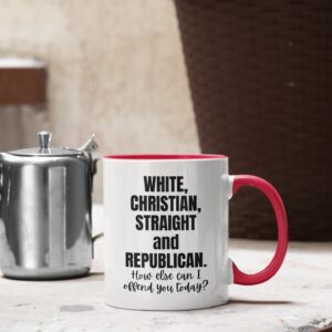 Funny White Christian Straight And Republican Mug