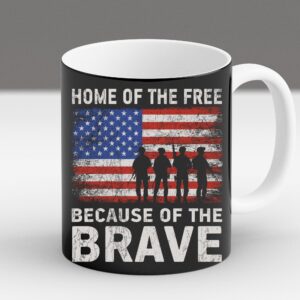 Home Of The Free Memorial Day Patriotic Coffee Mug