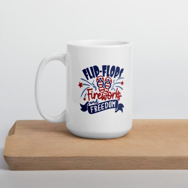 Flip-Flops Fireworks And Freedom Mug