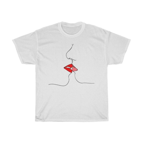 Lesbian Kissing Line Art-lesbian Tshirt