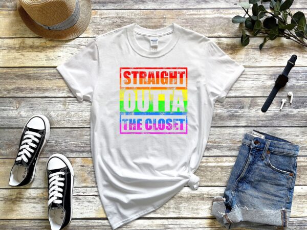 Straight Outta The Closet Pride Month Shirt