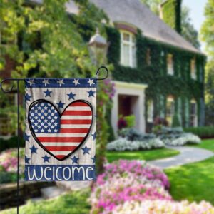 4th of July Patrioctic Welcome Garden Flag