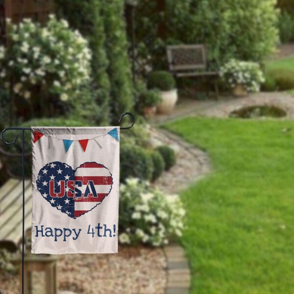 4th Of July Summer Garden Flag