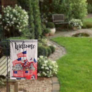 Welcome July 4th Garden Flag