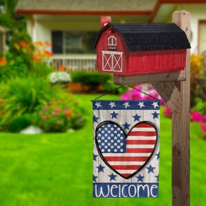 4th of July Patrioctic Welcome Garden Flag