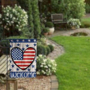 4th Of July Patrioctic Welcome Garden Flag