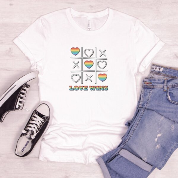 Love Wins Rainbow Heart Pride Shirt