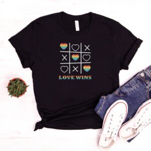 Love Wins Rainbow Heart Pride Shirt