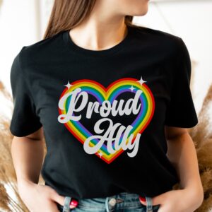 Ally Rainbow Heart LGBT Shirt