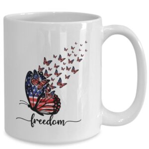 Freedom Butterfly American Flag Mug