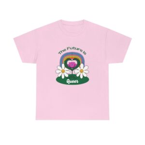 The Future is Queer Pride LGBTQ T-Shirt with Flowers