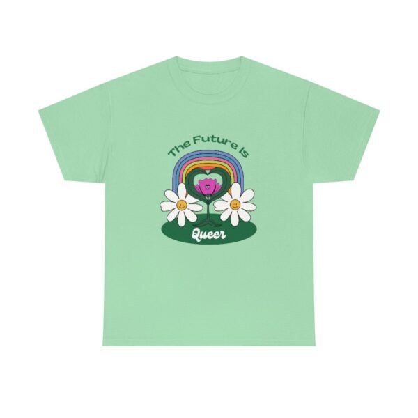 The Future Is Queer Pride LGBTQ T-Shirt With Flowers