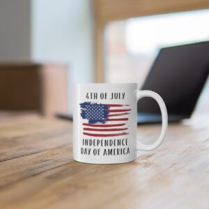 4th Of July Independence Day Of America White Ceramic Mug