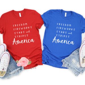 Stars And Stripes Firework Patriotic Shirt