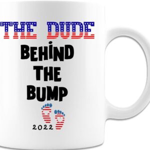 4th of July Dude Behind The Bump 2022 Pregnancy Coffee Mug