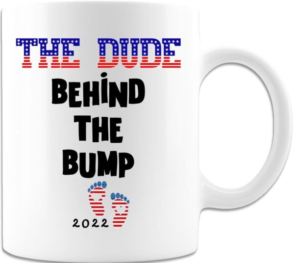 4th Of July Dude Behind The Bump 2022 Pregnancy Coffee Mug