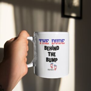 4th of July Dude Behind The Bump 2022 Pregnancy Coffee Mug