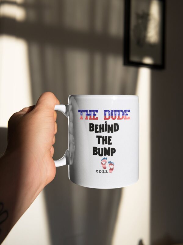 4th Of July Dude Behind The Bump 2022 Pregnancy Coffee Mug