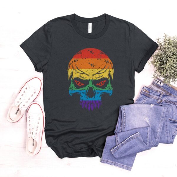 Rainbow Skull Pride Shirt