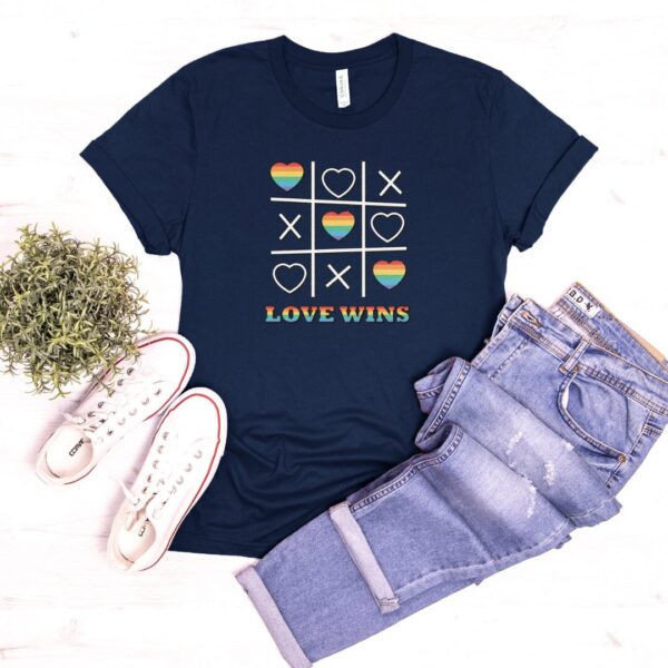 Love Wins Rainbow Heart Pride Shirt