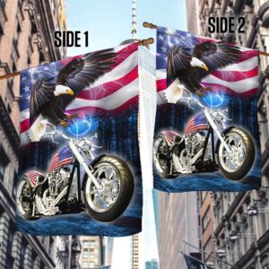 Motorcycle Eagle American US Flag