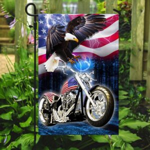 Motorcycle Eagle American US Flag