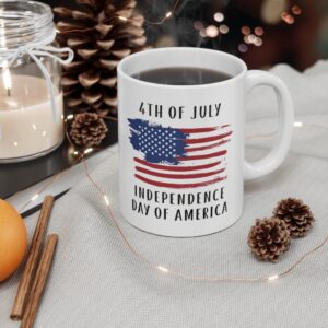 4th Of July Independence Day Of America White Ceramic Mug