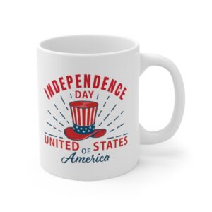 Independence Day United States Of America White Ceramic Mug