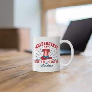 Independence Day United States Of America White Ceramic Mug