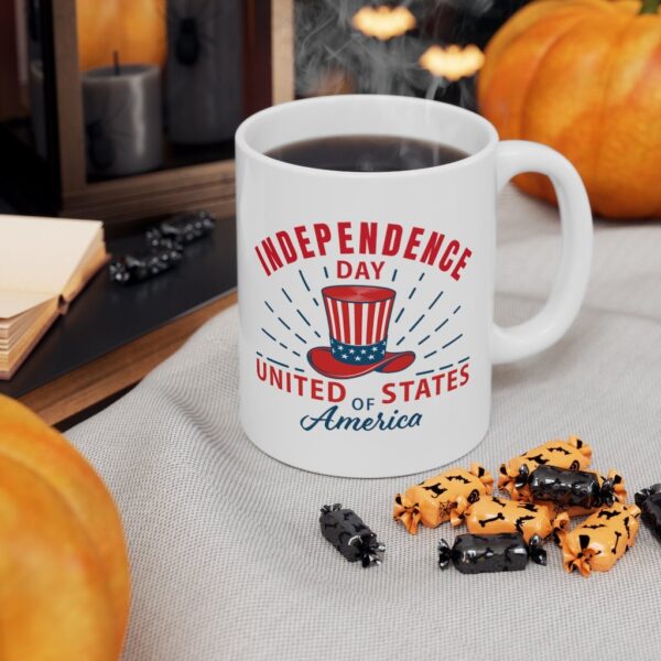 Independence Day United States Of America White Ceramic Mug