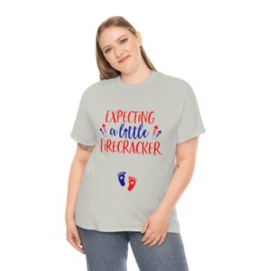 Womens 4th of July Pregnancy Announcement T-Shirt