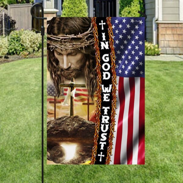 In God We Trust American Jesus Flag