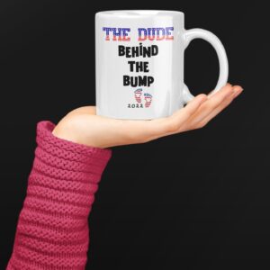 4th of July Dude Behind The Bump 2022 Pregnancy Coffee Mug