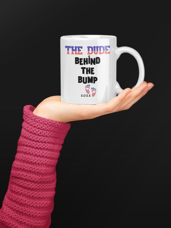 4th Of July Dude Behind The Bump 2022 Pregnancy Coffee Mug