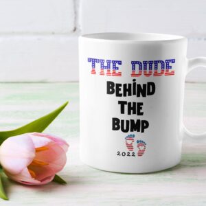 4th of July Dude Behind The Bump 2022 Pregnancy Coffee Mug