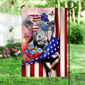 Independence Day Flag Cow Cattle Patriotic American