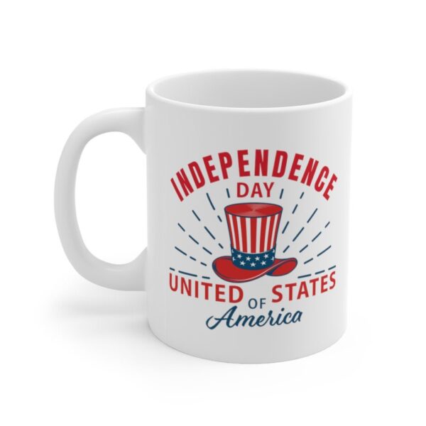 Independence Day United States Of America White Ceramic Mug