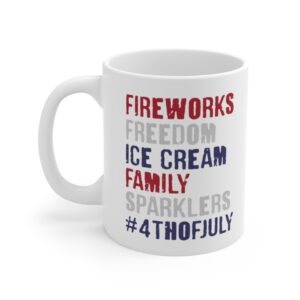 July 4th Patriotic American Flag Gift Mug